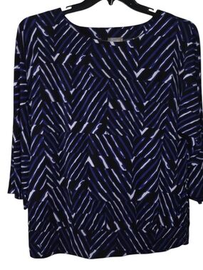 Travelers by Chico's 3/4 Sleeve Blouse Size 2 (12/14)
